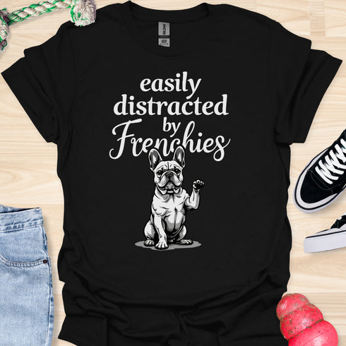 Easily distracted by frenchies - V16 - The Distracting Paw Two T-Shirt